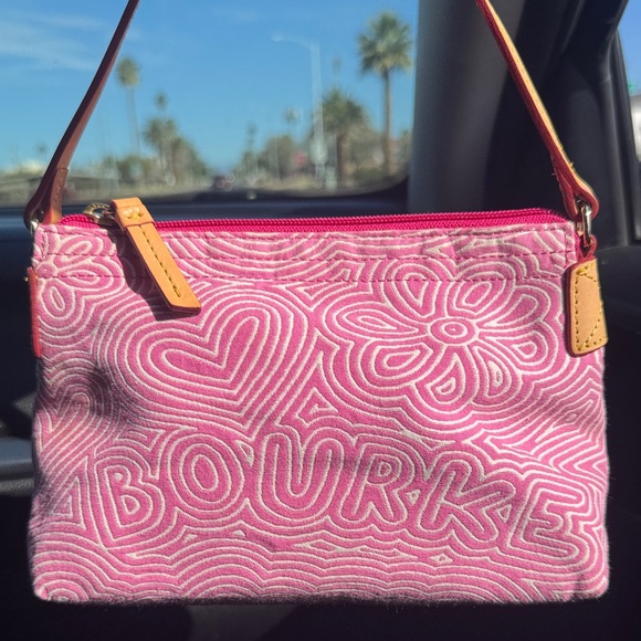 Dooney & Bourke Handbags - Dooney & Bourke Pink Embroidered Clutch